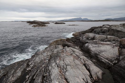 Norway island Averoy Nordic landscape North autumn picture