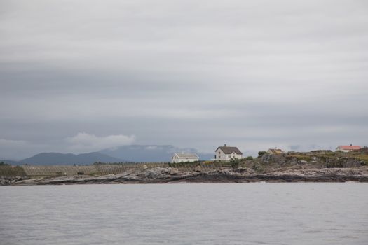 Norway island Averoy Nordic landscape North autumn picture