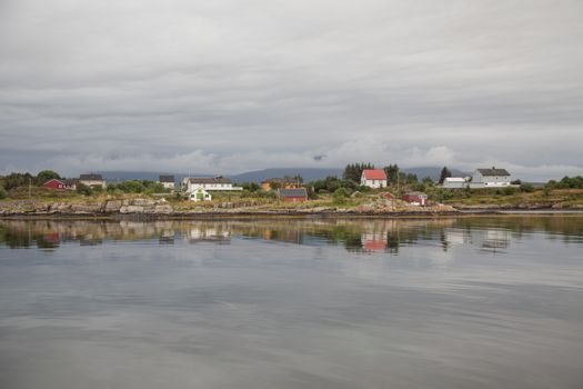 Norway island Averoy Nordic landscape North autumn picture