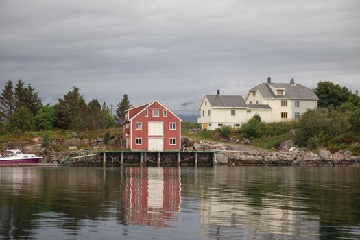 Norway island Averoy Nordic landscape North autumn picture