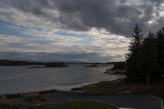 Norway island Averoy Nordic landscape North autumn picture