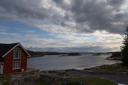 Norway island Averoy Nordic landscape North autumn picture