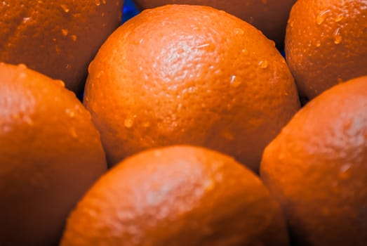 Close up of fresh juicy oranges