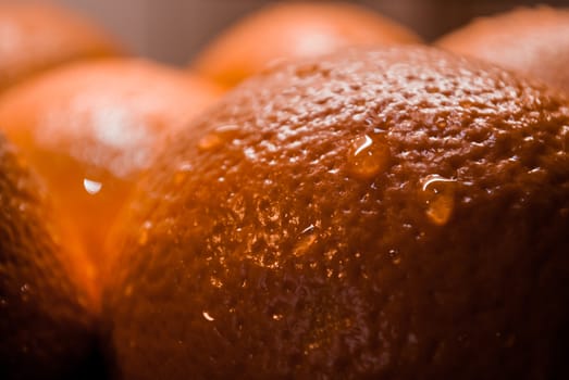 Close up of fresh juicy oranges