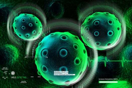 3d rendering of a virus