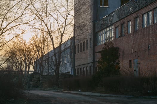 ruins of a very heavily polluted industrial factory, industrial series