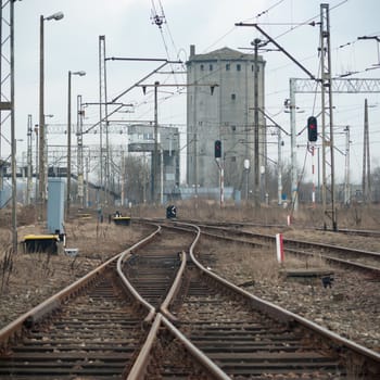 ruins of a very heavily polluted industrial factory, industrial series