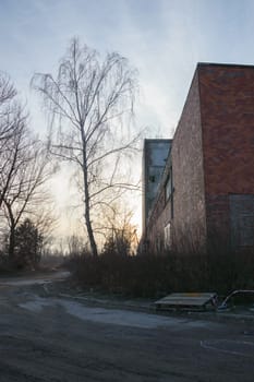 ruins of a very heavily polluted industrial factory, industrial series