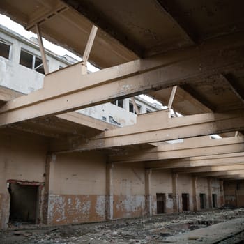 ruins of a very heavily polluted industrial factory, industrial series