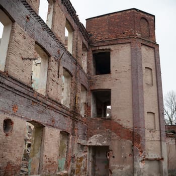 ruins of a very heavily polluted industrial factory, industrial series