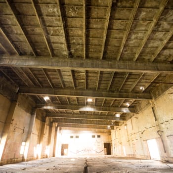 ruins of a very heavily polluted industrial factory, industrial series