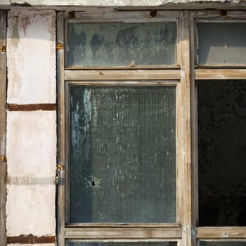 ruins of a very heavily polluted industrial factory, industrial series