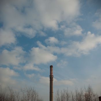 ruins of a very heavily polluted industrial factory, industrial series