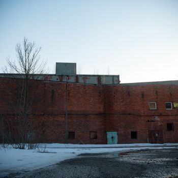 ruins of a very heavily polluted industrial factory, industrial series