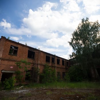 ruins of a very heavily polluted industrial factory, industrial series