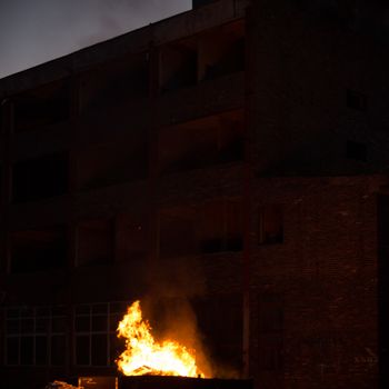 ruins of a very heavily polluted industrial factory, industrial series