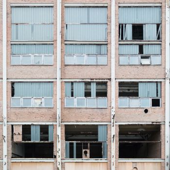 ruins of a very heavily polluted industrial factory, industrial series