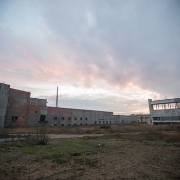 ruins of a very heavily polluted industrial factory, industrial series