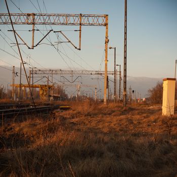 ruins of a very heavily polluted industrial factory, industrial series