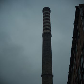 ruins of a very heavily polluted industrial factory, industrial series