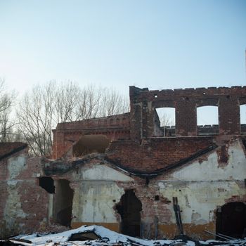 ruins of a very heavily polluted industrial factory, industrial series