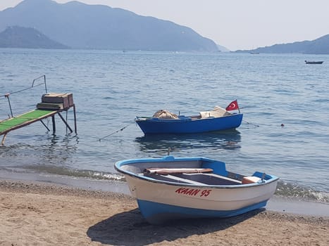 Rowing Boats on The Beach In Turkey