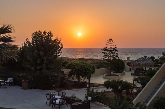 Sissi harbour, Crete, at sunset. A sunset view of Sissi habour. Sissi is a small town in NE Crete, one of the Greek Islands