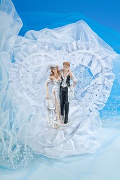 Wedding accessories on a studio background