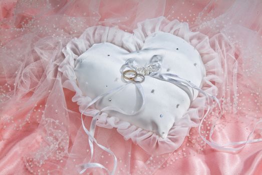 Wedding accessories on a studio background