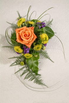 Bouquet of flowers on a studio background