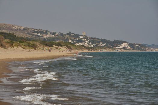 Marina di Butera beach during a summer day with...