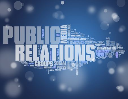 Word Cloud with Public Relations related tags