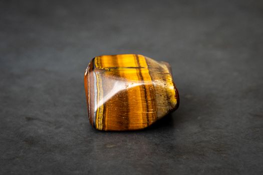 Tiger eye gemstone beautiful gemstone shining in yellow and brown