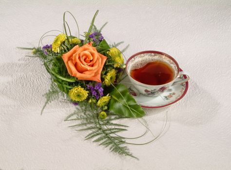 Bouquet of flowers on a studio background