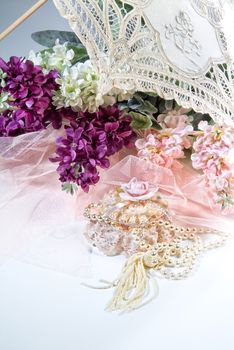 Bouquet of flowers on a studio background