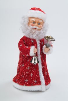 Santa Klaus statuette on a studio background