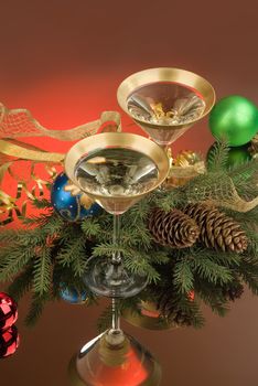 New year still life on a studio background