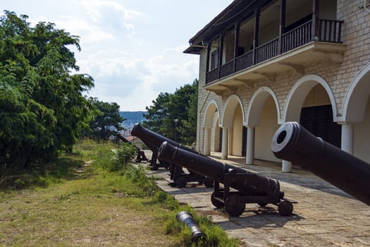 Medieval cannons in castle of Ioannina, Epirus, Greece