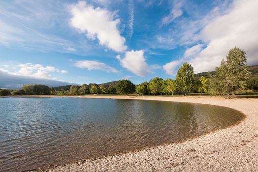 Ullibarri Gamboa lake in Alava, Basque country, Spain.