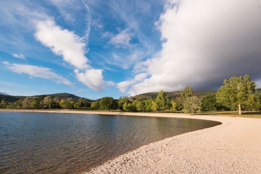 Ullibarri Gamboa lake in Alava, Basque country, Spain.