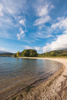 Ullibarri Gamboa lake in Alava, Basque country, Spain.