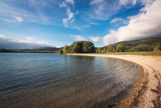 Ullibarri Gamboa lake in Alava, Basque country, Spain.