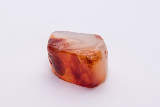 Chinese carnelian gemstone with smooth surface white orange and deep rep tones