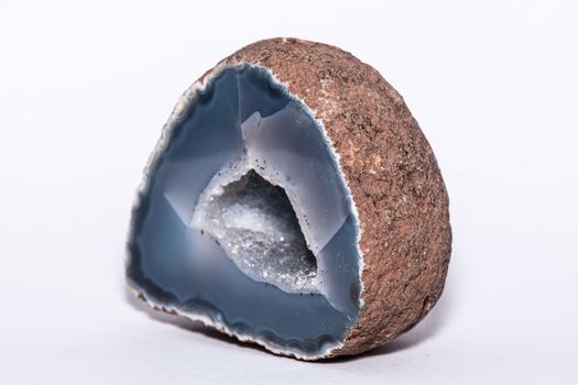 Geode blue colorful color gemstone precious mineral cut open