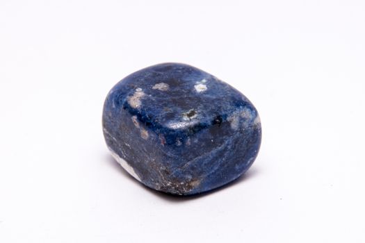 Sodalite gemstone different tones of blue white and black