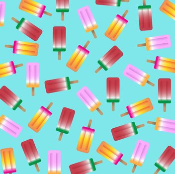 Colorful pastel ice cream pattern background - Food background