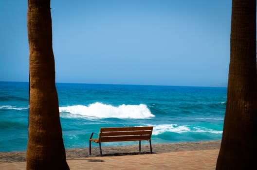 Beach along the Beach With Waves in Tenerife Spain