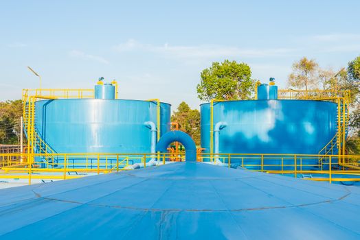 Water treatment plants of the Waterworks in Thailand.