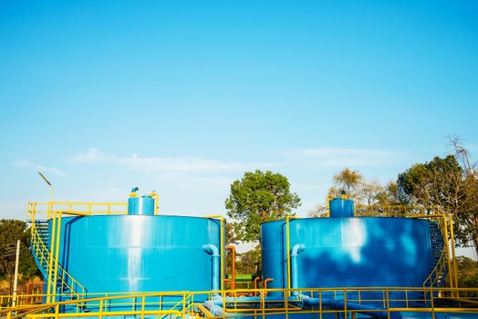 Water treatment plants of the Waterworks in Thailand.