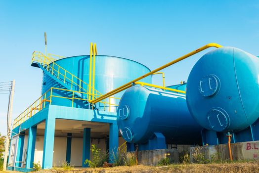 Water treatment plants of the Waterworks in Thailand.